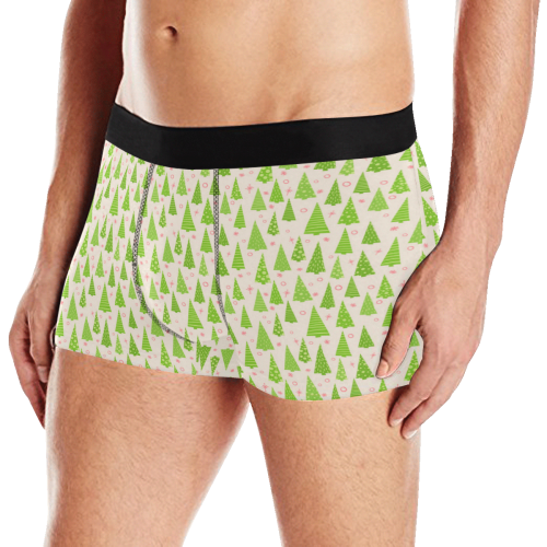 Christmas Trees Forest Pattern Men's Boxer Briefs with Merged Design (Model  L10)