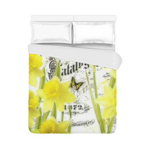 vintage daffodils Duvet Cover 86"x70" ( All-over-print)