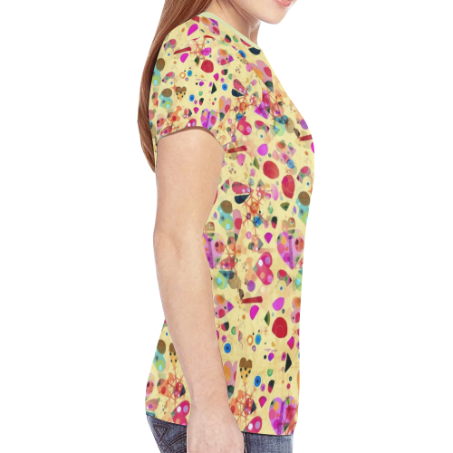 Love Pattern by K.Merske New All Over Print T-shirt for Women (Model T45)