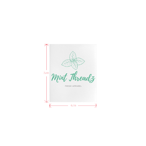 Mint Threads tag Private Brand Tag on Tops (4cm X 5cm)