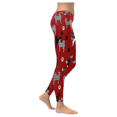 Husky R Women's Low Rise Leggings (Invisible Stitch) (Model L05)