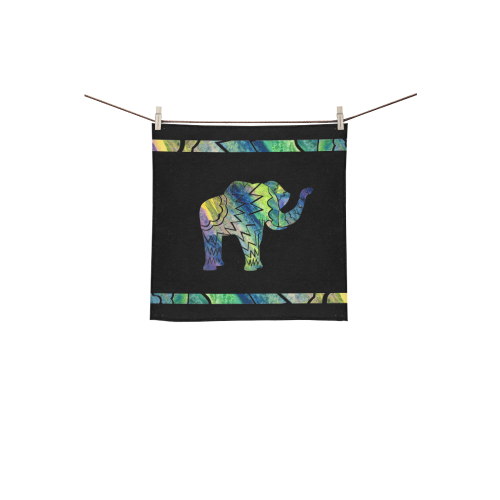 Patchwork Elephant 13x13 Washcloth Square Towel 13“x13”