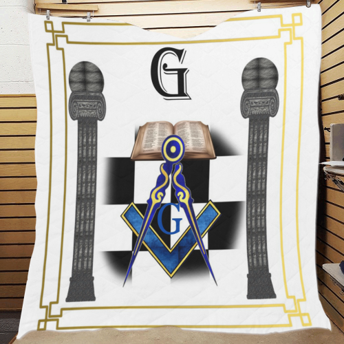 Masonic-MM-Pillars Quilt 70"x80"