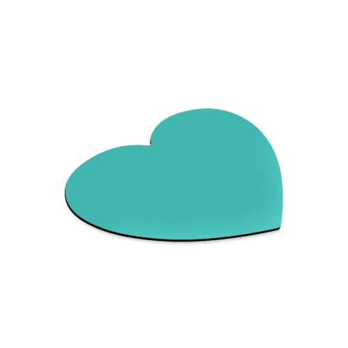 color light sea green Heart-shaped Mousepad