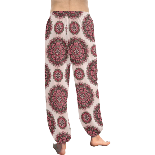 Mandala Patterned Pink Women's All Over Print Harem Pants (Model L18)