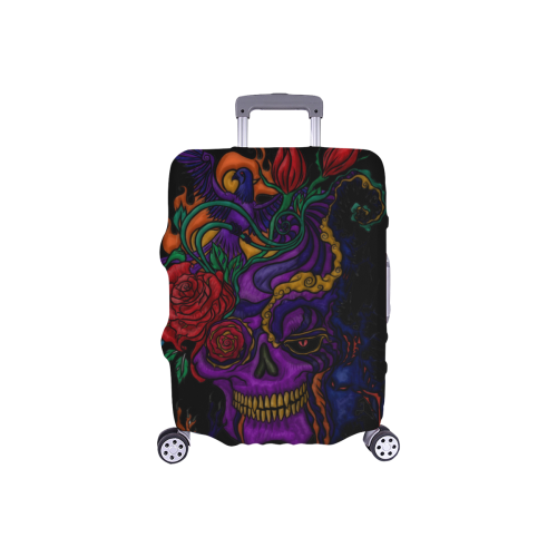 Funny Funky Sugar Skull Luggage Cover/Small 18"-21"