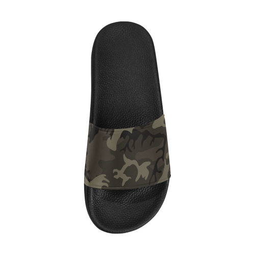 Camo Grey Men's Slide Sandals (Model 057)