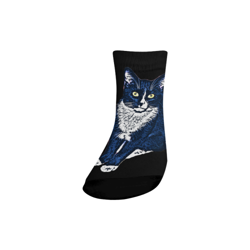 Two Blue Cats Quarter Socks