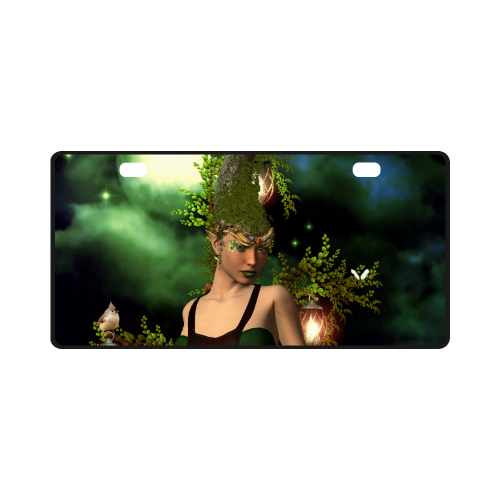 Beautiful fairy in the night License Plate