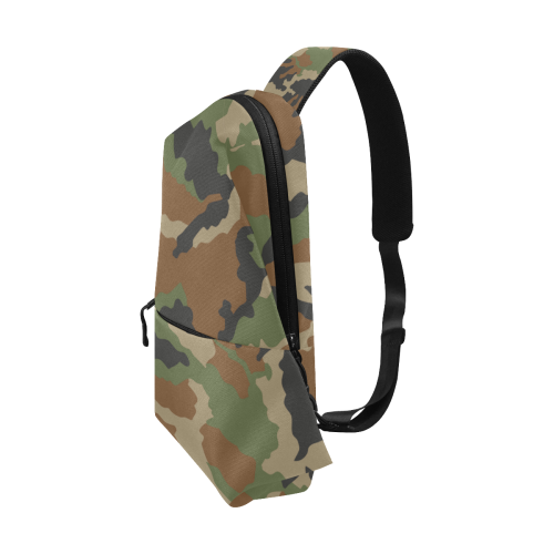 woodland camouflage pattern Chest Bag (Model 1678)