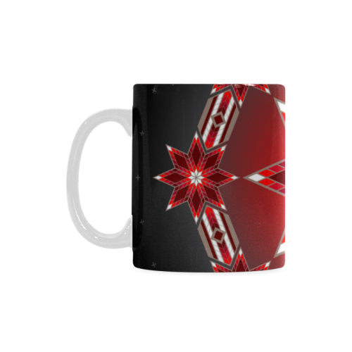 Morning Stars Circle Red White Mug(11OZ)