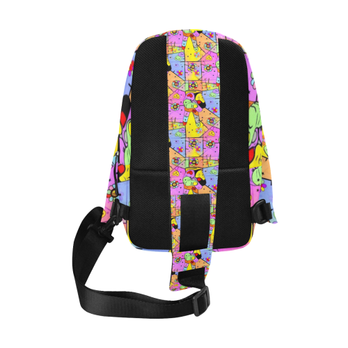 Peace Popart by Nico Bielow Chest Bag (Model 1678)