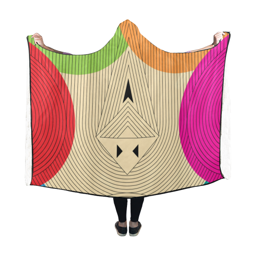 Aztec Ancient Tribal Hooded Blanket 60''x50''