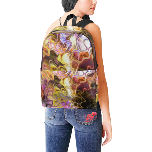 Colorful Marble Design Unisex Classic Backpack (Model 1673)