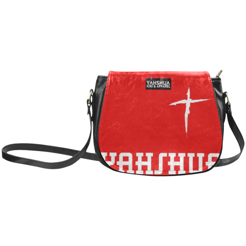 Yahshua Cross Red Classic Saddle Bag/Large (Model 1648)