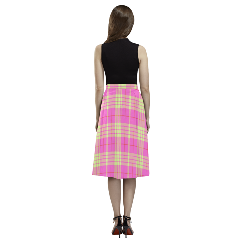 PINK TARTAN 4 Aoede Crepe Skirt (Model D16)