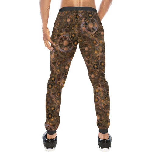 Steampunk Cogs Size XS to 2XL Men's All Over Print Sweatpants (Model L11)