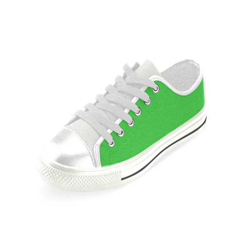 color lime green Men's Classic Canvas Shoes (Model 018)