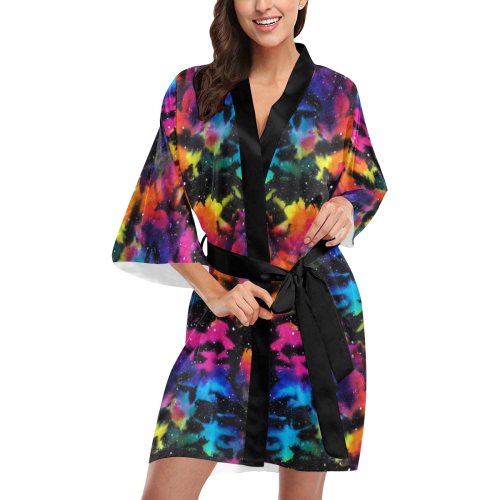 Tie Dye Rainbow Galaxy Kimono Robe