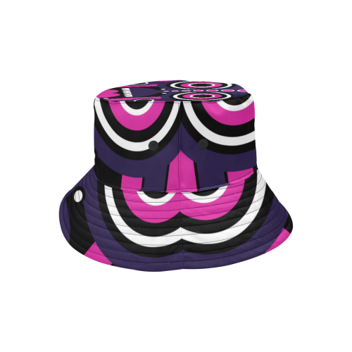 Pink Purple Tiki Tribal All Over Print Bucket Hat for Men