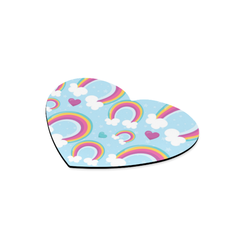 Rainbow Sky Heart-shaped Mousepad