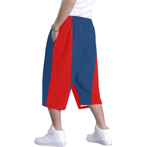 White Lamassu Men's All Over Print Baggy Shorts (Model L37)