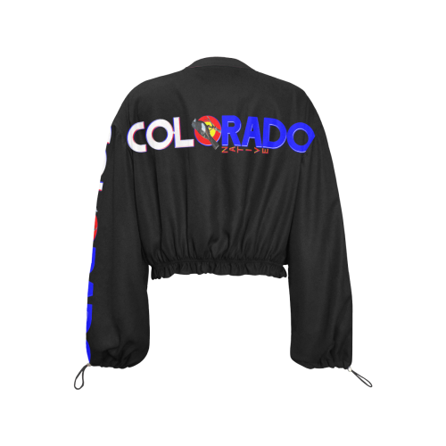Colorado Native Crop Jacket Cropped Chiffon Jacket for Women (Model H30)