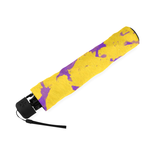 Purple and Yellow Tie Die Foldable Umbrella (Model U01)
