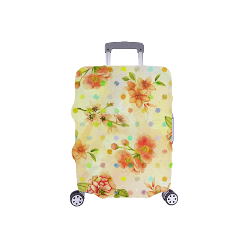 Watercololor Pink Blossoms Wallpaper Trend 3 Luggage Cover/Small 18"-21"