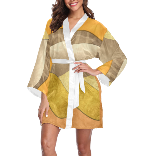 sun space #modern #art Long Sleeve Kimono Robe