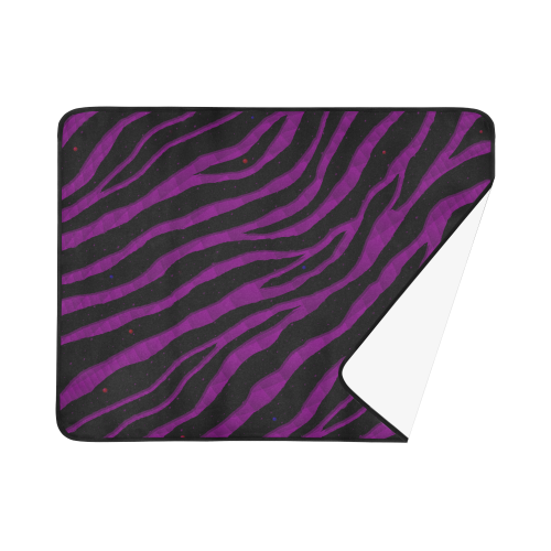 Ripped SpaceTime Stripes - Purple Beach Mat 78"x 60"