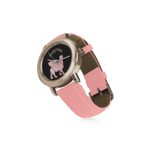 Pink Lamassu Women's Rose Gold Leather Strap Watch(Model 201)