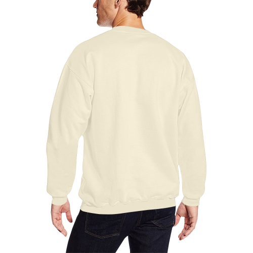 Powered by Plants (vegan) Men's Oversized Fleece Crew Sweatshirt/Large Size(Model H18)