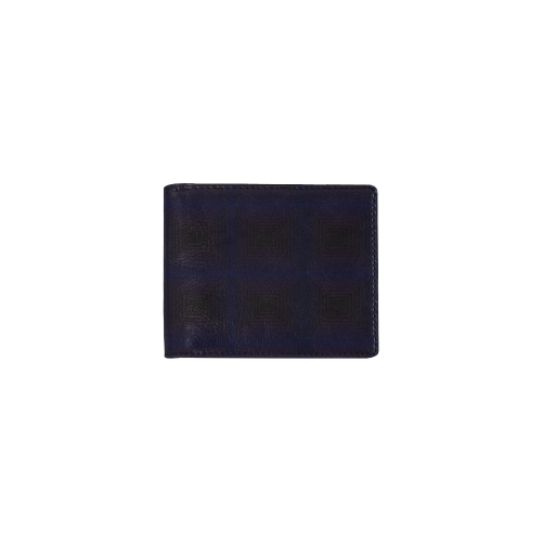 Royal blue on black squares Mini Bifold Wallet (Model 1674)
