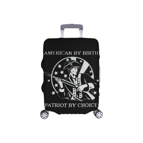 Patriot By Birth (Black) Luggage Cover/Small 18"-21"