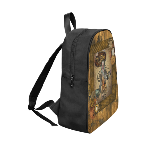 Steampunk lady with owl Fabric School Backpack (Model 1682) (Large)