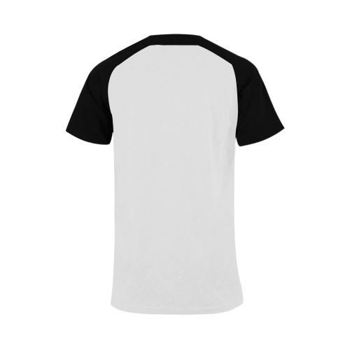 Raven Sugar Skull Black Men's Raglan T-shirt Big Size (USA Size) (Model T11)