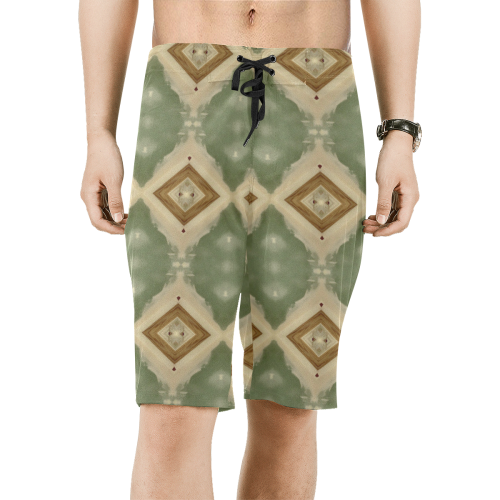 Geometric Camo Men's All Over Print Board Shorts (Model L16)