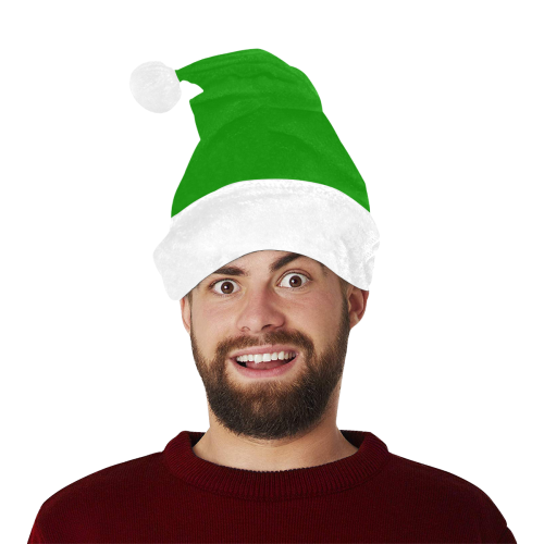 Holiday Bright Green and White Santa Hat