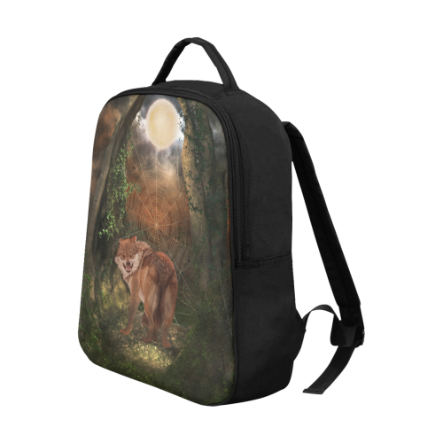 Awesome wolf in the night Popular Fabric Backpack (Model 1683)