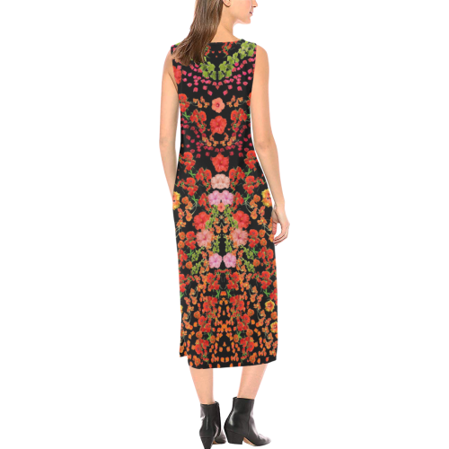coquelicots 4 Phaedra Sleeveless Open Fork Long Dress (Model D08)