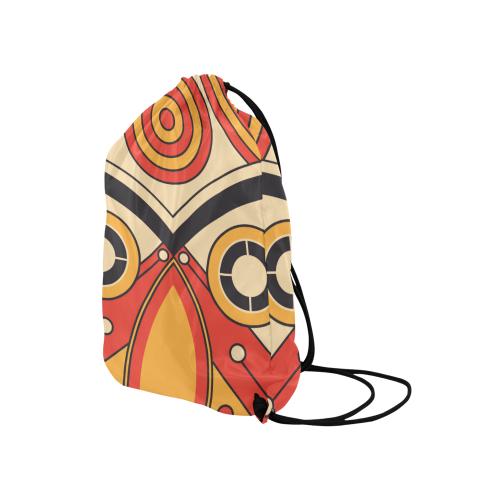 Geo Aztec Bull Tribal Medium Drawstring Bag Model 1604 (Twin Sides) 13.8"(W) * 18.1"(H)