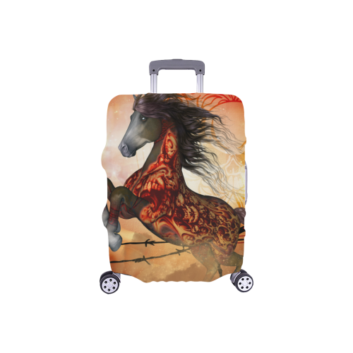Awesome creepy horse with skulls Luggage Cover/Small 18"-21"