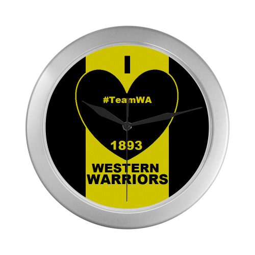 WESTERN WARRIORS Silver Color Wall Clock