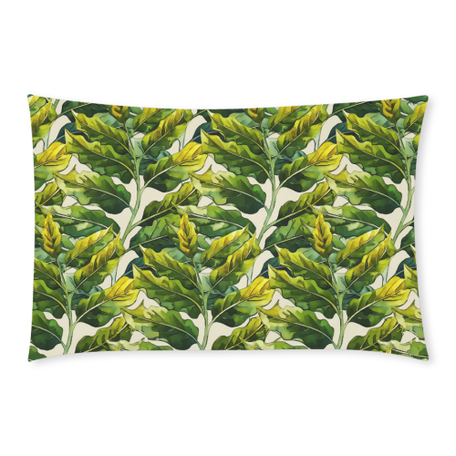 Yellow Green Wide Tropical Leaf pattern 6 3-Piece Bedding Set