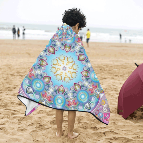 MANDALA DIAMONDS ARE FOREVER Kids' Hooded Bath Towels