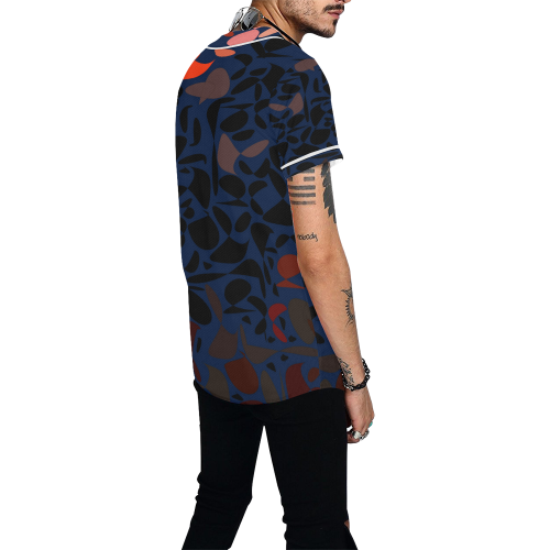 zappwaits abstract 09 All Over Print Baseball Jersey for Men (Model T50)