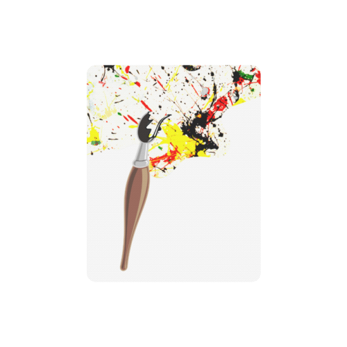 Paint Splatter with Artists Paint Brush Rectangle Mousepad