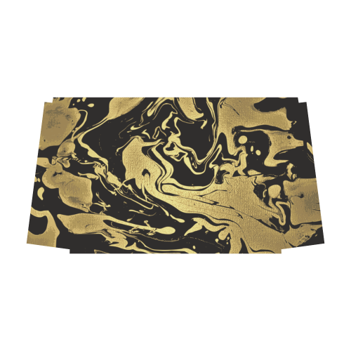 Liquid Rich Gold - black and gold swirl pattern Classic Travel Bag (Model 1643) Remake