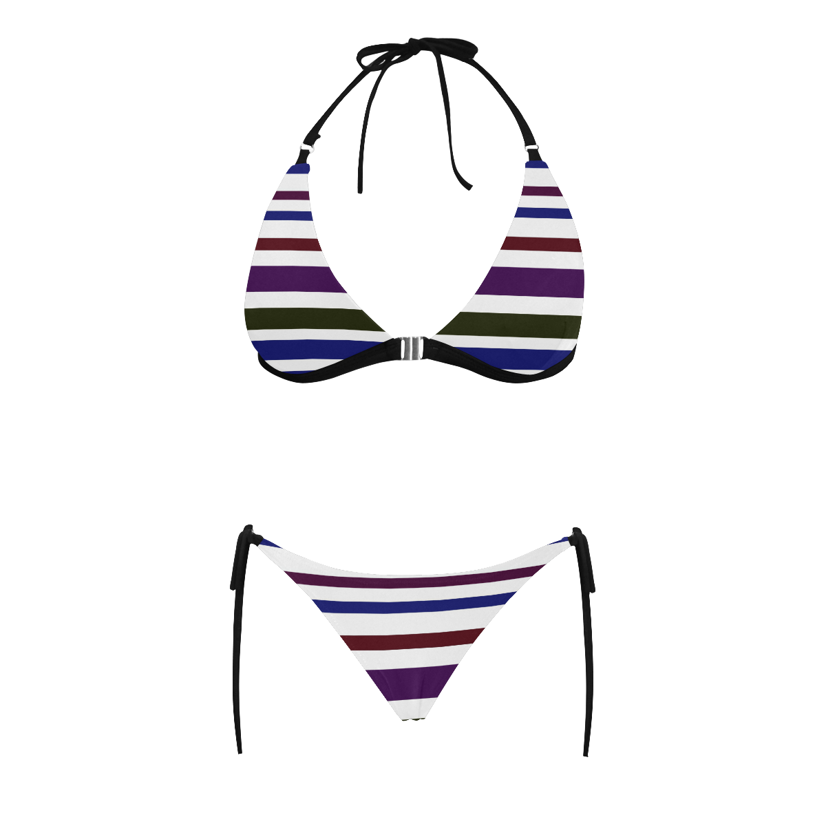 DESIGN BIKINI LINES Buckle Front Halter Bikini Swimsuit Model S08